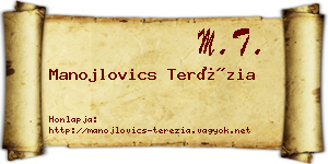 Manojlovics Terézia névjegykártya