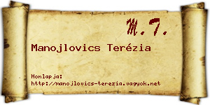 Manojlovics Terézia névjegykártya
