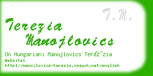 terezia manojlovics business card